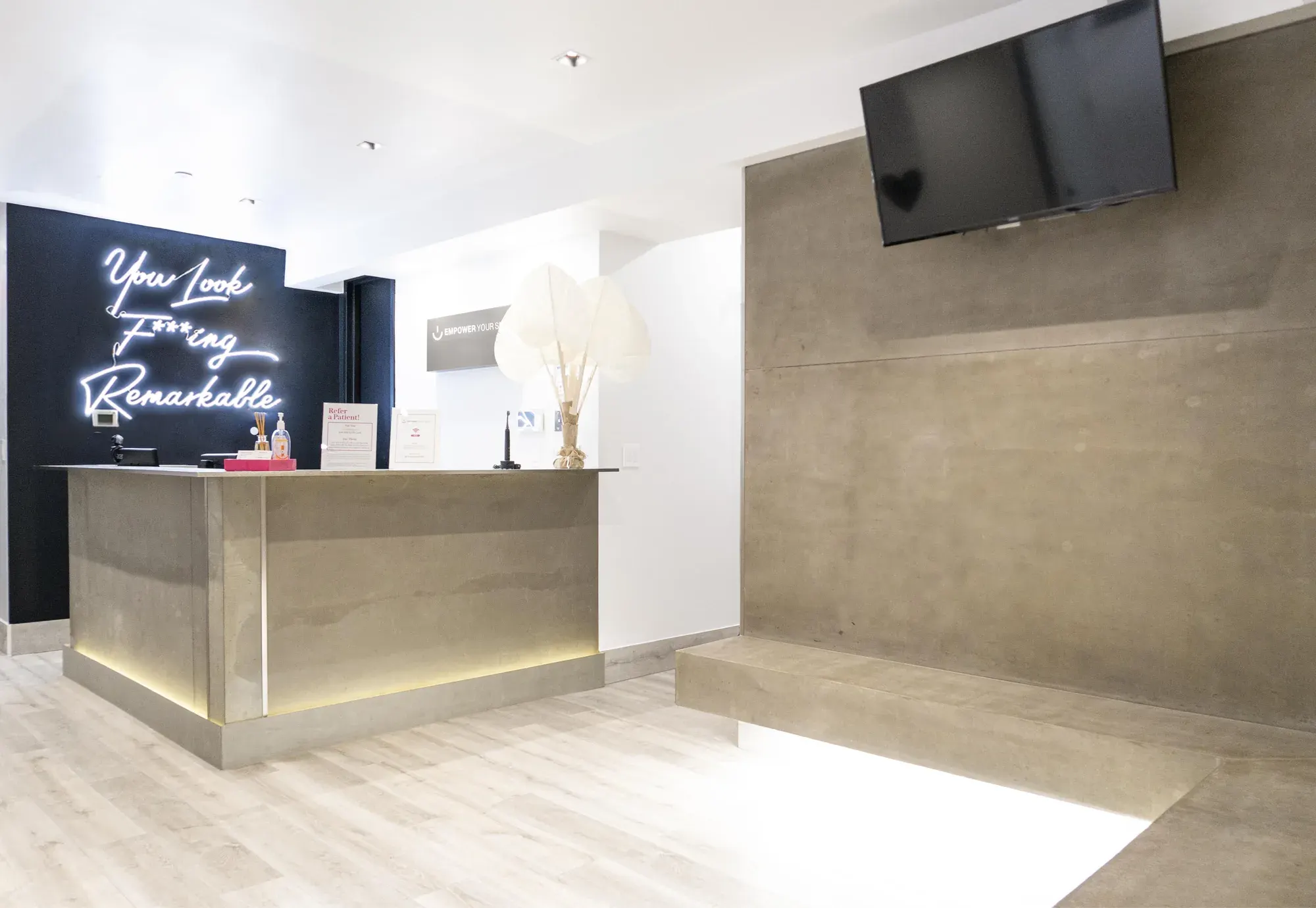 Reception at Empower Your Smile, 35A Walker Street